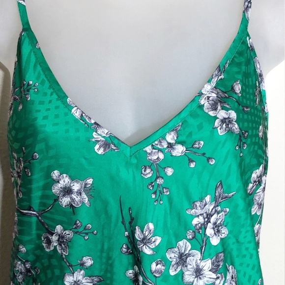 Hutch Emerald Green Floral Printed Slip Dress - Picture 3 of 6